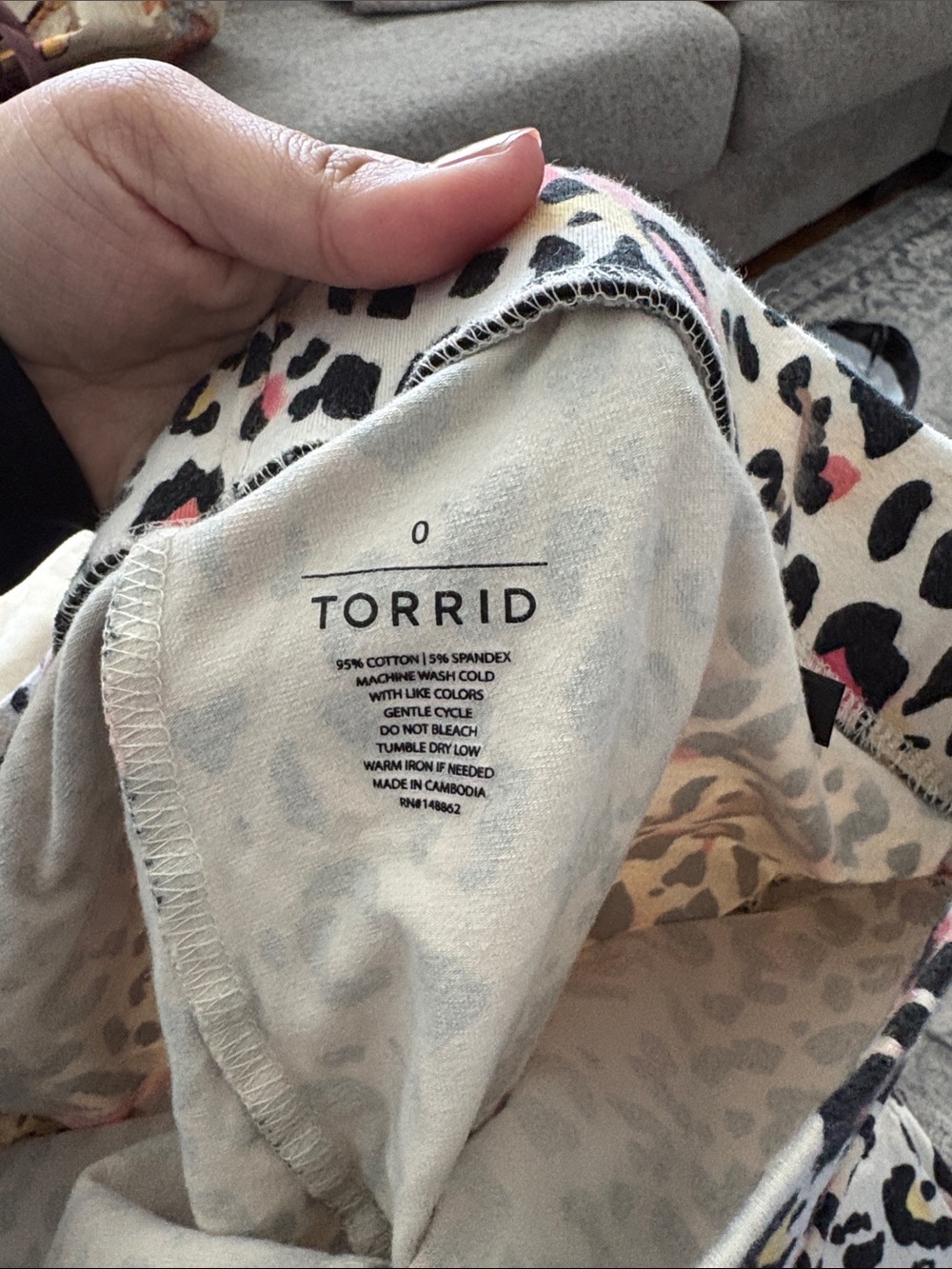 torrid White Leopard Print Bike Shorts with Pink & Yellow Accents - Picture 2 of 2